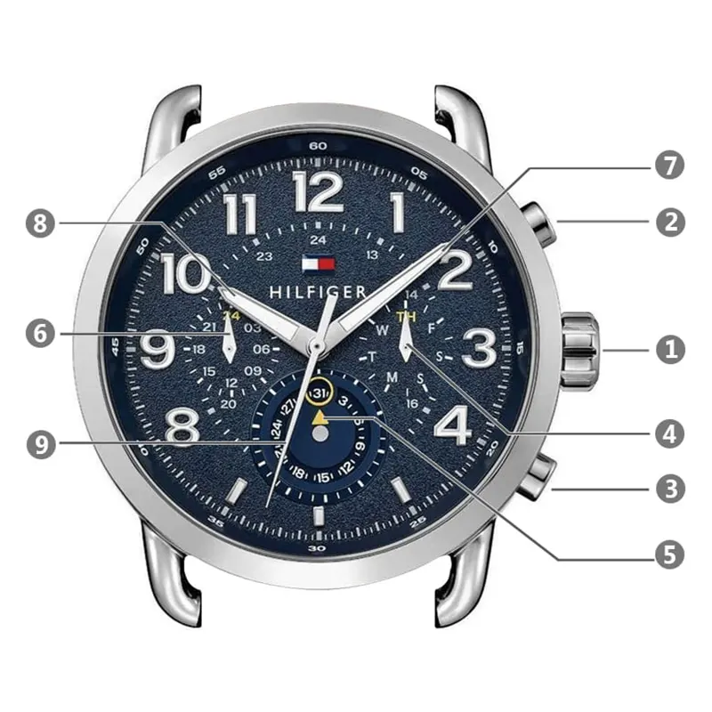 Tommy Hilfiger Briggs Chronograph Leather Men's Watch- 1791424